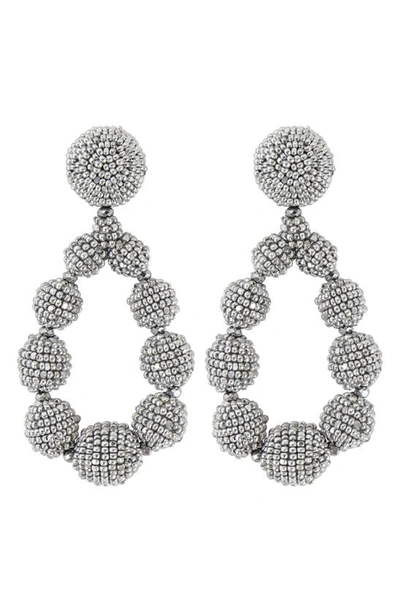 Shop Sachin & Babi Beaded Teardrop Earrings In Silver