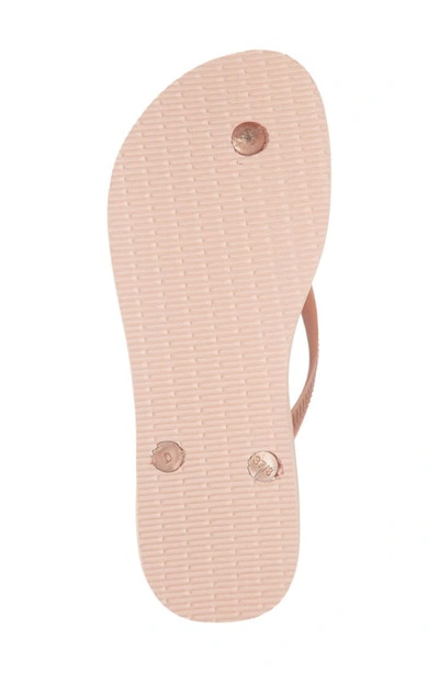 Havaianas Slim Metallic Ballet Rose/golden Blush In Ballet Rose