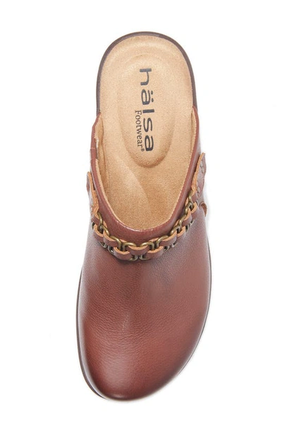 Halsa Footwear Chloe Clog In Dark Brown