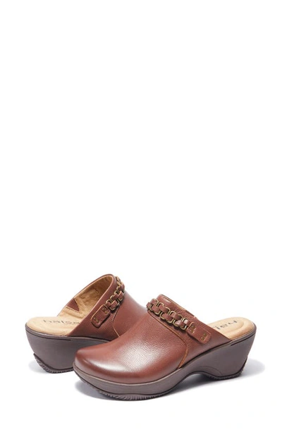 Halsa Footwear Chloe Clog In Dark Brown