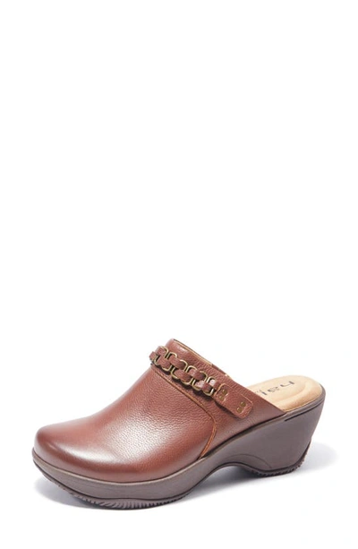 Halsa Footwear Chloe Clog In Dark Brown