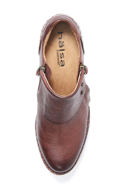 Halsa Footwear Michelle Ankle Boot In Dark Cherry
