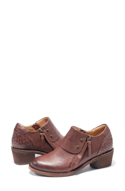Halsa Footwear Michelle Ankle Boot In Dark Cherry