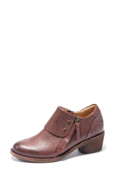 Halsa Footwear Michelle Ankle Boot In Dark Cherry