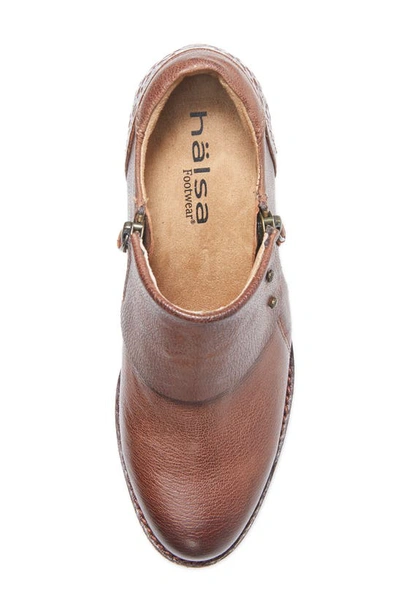 Halsa Footwear Michelle Ankle Boot In Dark Brown