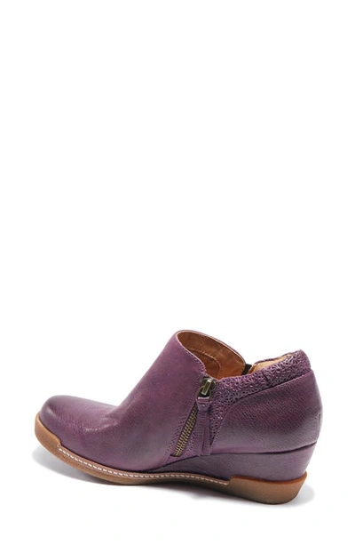 Halsa Footwear Devina Wedge Bootie In Dark Purple