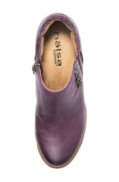 Halsa Footwear Devina Wedge Bootie In Dark Purple