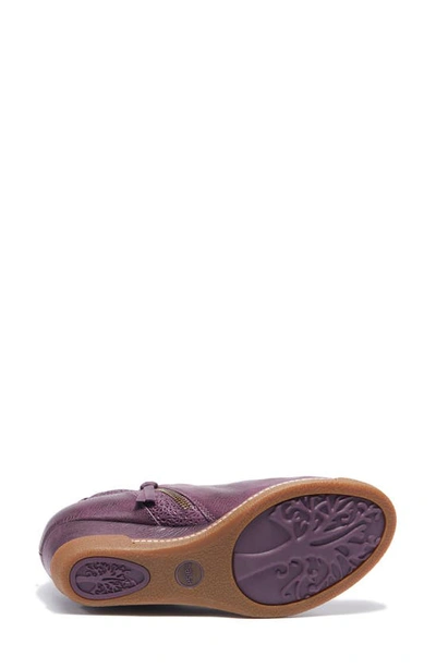 Halsa Footwear Devina Wedge Bootie In Dark Purple