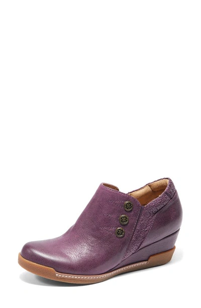 Shop Halsa Footwear Devina Wedge Bootie In Dark Purple