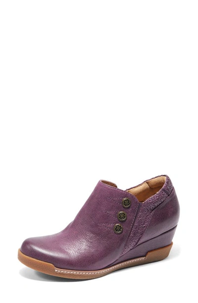 Halsa Footwear Devina Wedge Bootie In Dark Purple