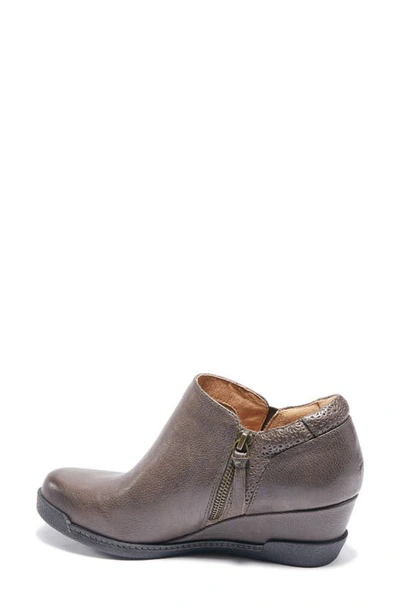 Halsa Footwear Devina Wedge Bootie In Dark Grey