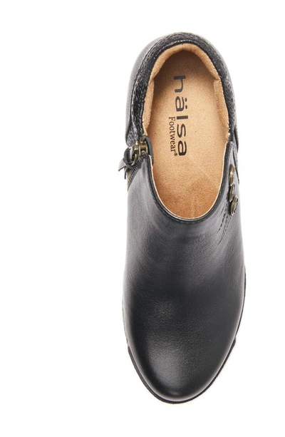 Halsa Footwear Devina Wedge Bootie In Black
