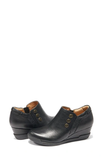 Halsa Footwear Devina Wedge Bootie In Black