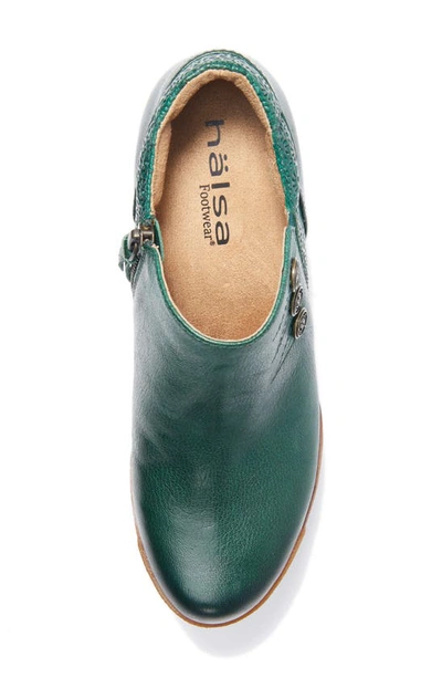 Halsa Footwear Devina Wedge Bootie In Dark Green