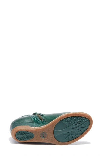 Halsa Footwear Devina Wedge Bootie In Dark Green