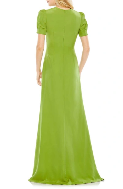Shop Mac Duggal Cutout Column Gown In Apple Green
