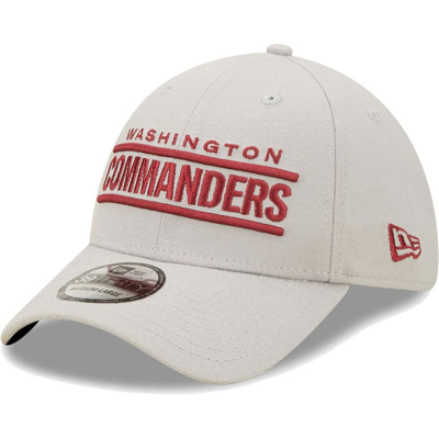New Era Gray Washington Commanders Wordmark Essential 39thirty Flex Hat ...