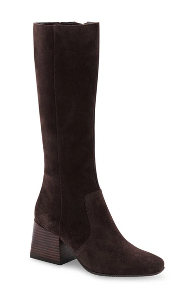 Shop Blondo Tessa Waterproof Knee High Boot In Chocolate Suede