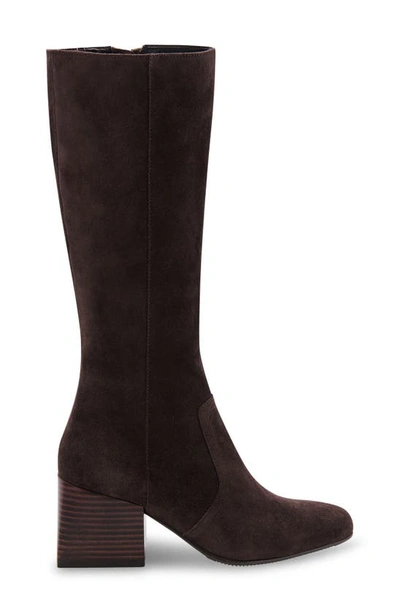 Shop Blondo Tessa Waterproof Knee High Boot In Chocolate Suede