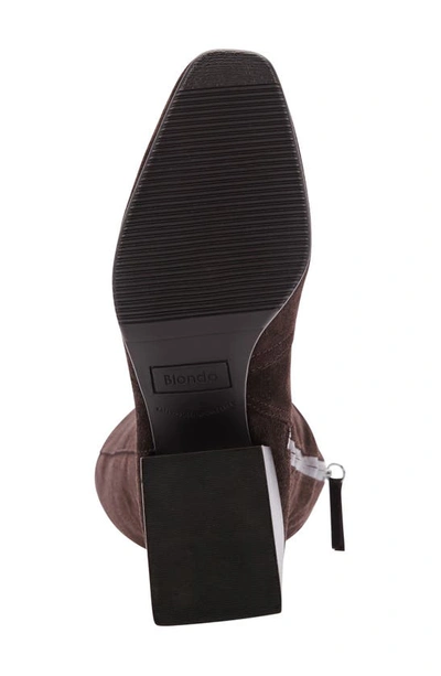 Shop Blondo Tessa Waterproof Knee High Boot In Chocolate Suede