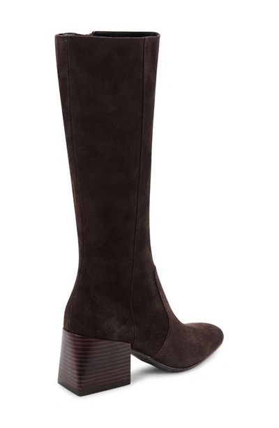 Shop Blondo Tessa Waterproof Knee High Boot In Chocolate Suede