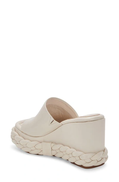 Shop Dolce Vita Elene Platform Wedge Sandal In Ivory Leather