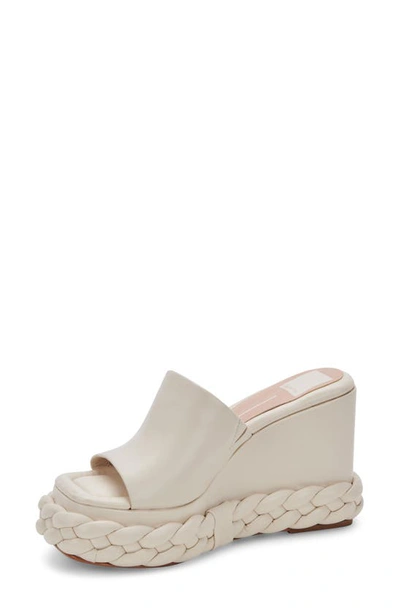 Shop Dolce Vita Elene Platform Wedge Sandal In Ivory Leather