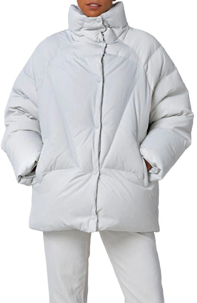 The Recycled Planet Company Ella Water Resistant Recycled Down Puffer Jacket In Ice