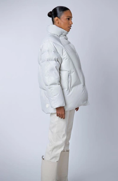 The Recycled Planet Company Ella Water Resistant Recycled Down Puffer Jacket In Ice