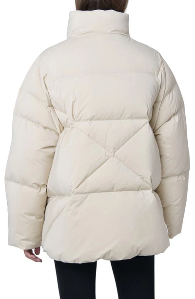 The Recycled Planet Company Ella Water Resistant Recycled Down Puffer Jacket In Brown Rice
