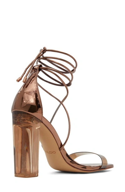 Shop Aldo Onardonia Ankle Tie Sandal In Bronze