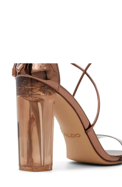 Aldo Onardonia Ankle Tie Sandal In Bronze