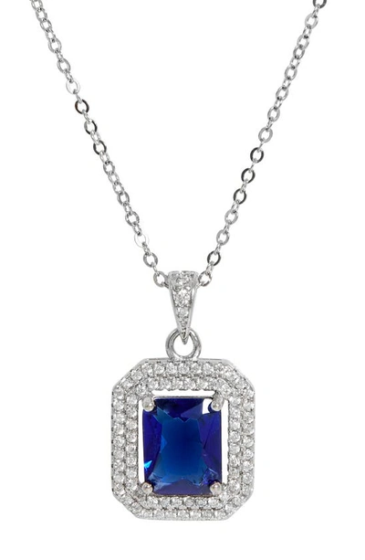 Shop Savvy Cie Jewels Lab Created Gemstone Pendant Necklace In Blue