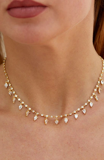 Shop Savvy Cie Jewels Frontal Necklace In Yellow