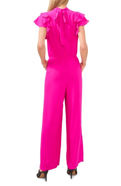 1.state Flutter Sleeve Jumpsuit In Fiercely Fuchsia