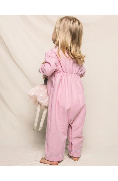 Petite Plume Cambridge Flannel Romper In Pink