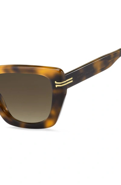 Shop Marc Jacobs 53mm Square Sunglasses In Havana 2 / Brown Gradient