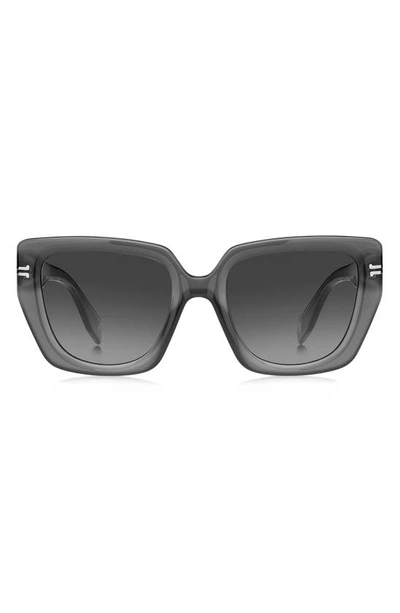 Shop Marc Jacobs 53mm Square Sunglasses In Grey / Grey Shaded