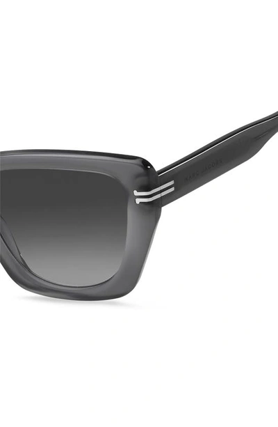 Shop Marc Jacobs 53mm Square Sunglasses In Grey / Grey Shaded