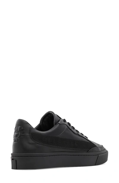 Shop Belstaff Signature Leather Sneaker In Black