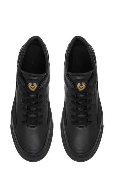 Shop Belstaff Signature Leather Sneaker In Black