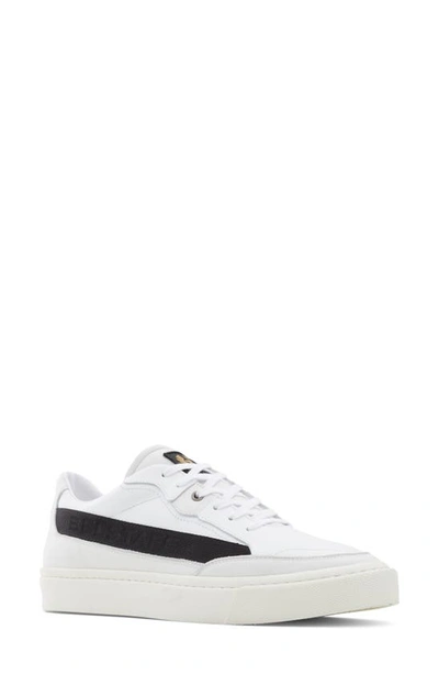 Shop Belstaff Signature Leather Sneaker In White