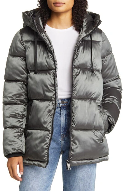 Shop Sam Edelman Short Puffer Jacket In Loden