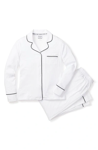Petite Plume Luxe Pima Cotton Pajamas In White