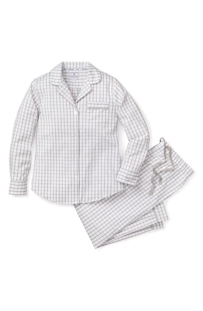Shop Petite Plume Regent Tattersall Cotton Pajamas In Grey