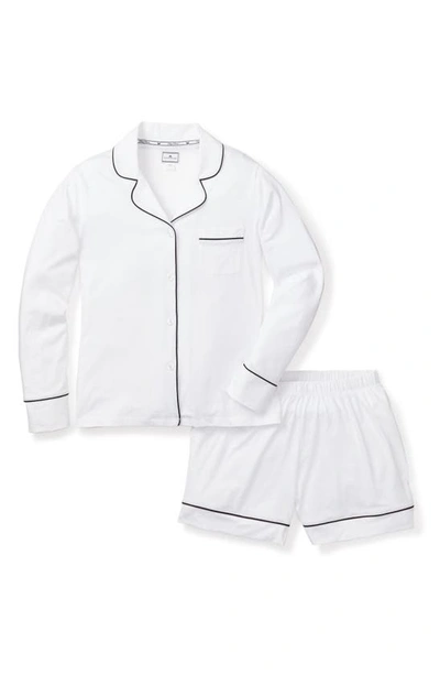 Shop Petite Plume Luxe Pima Cotton Short Pajamas In White