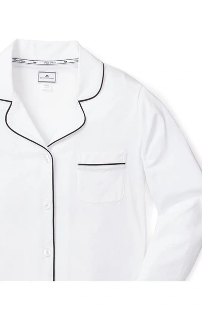 Petite Plume Luxe Pima Cotton Short Pajamas In White