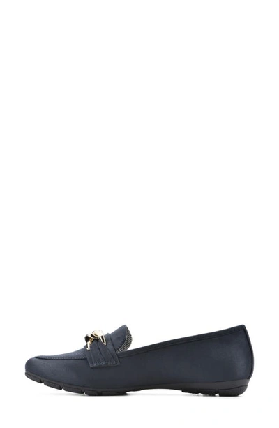 Shop White Mountain Footwear Gainful Loafer In Navy Suedette
