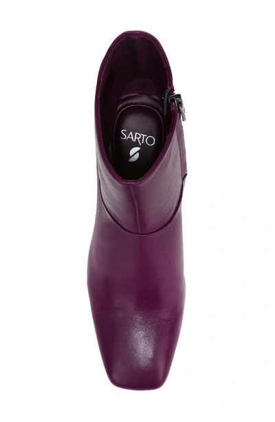 Shop Sarto By Franco Sarto Flexa Comfort Leather Bootie In Plum