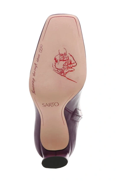Shop Sarto By Franco Sarto Flexa Comfort Leather Bootie In Plum